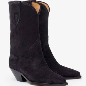 Isabele Murant Dahope Boots In Black Suede